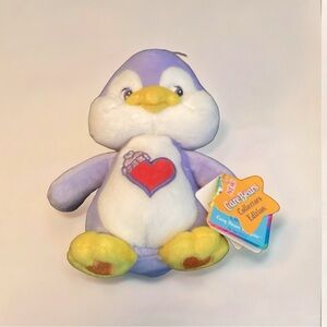 Vintage Care Bear Cozy Heart Penguin Lavender Rare 2003 8" Plush, Collectors